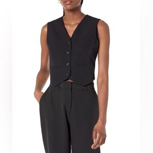 -342 NWT The Drop Women's Sadie Cropped Slim Vest - Size: XXL